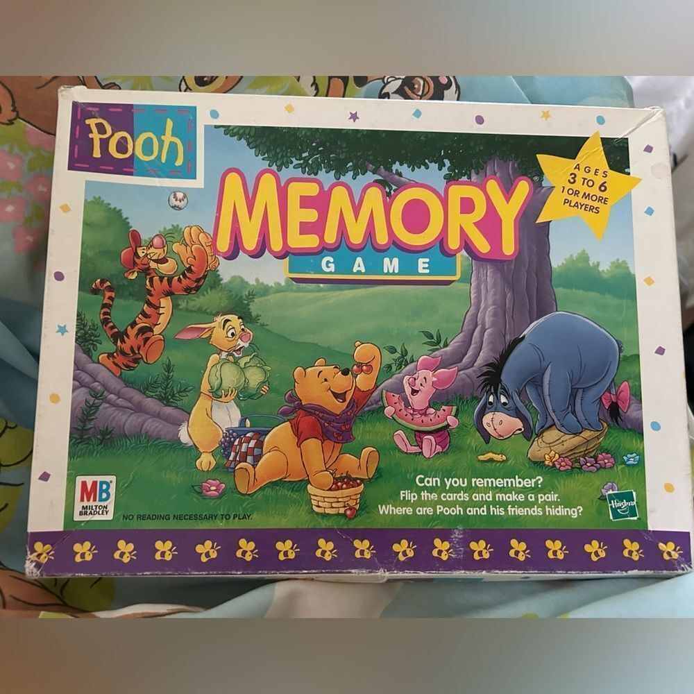 Vintage Winnie the Pooh Memory Game Milton Bradley 1999